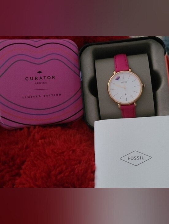 Fossil Limited Edition Jaqueline Curator Collection.  Limited Ed. Pink Leather